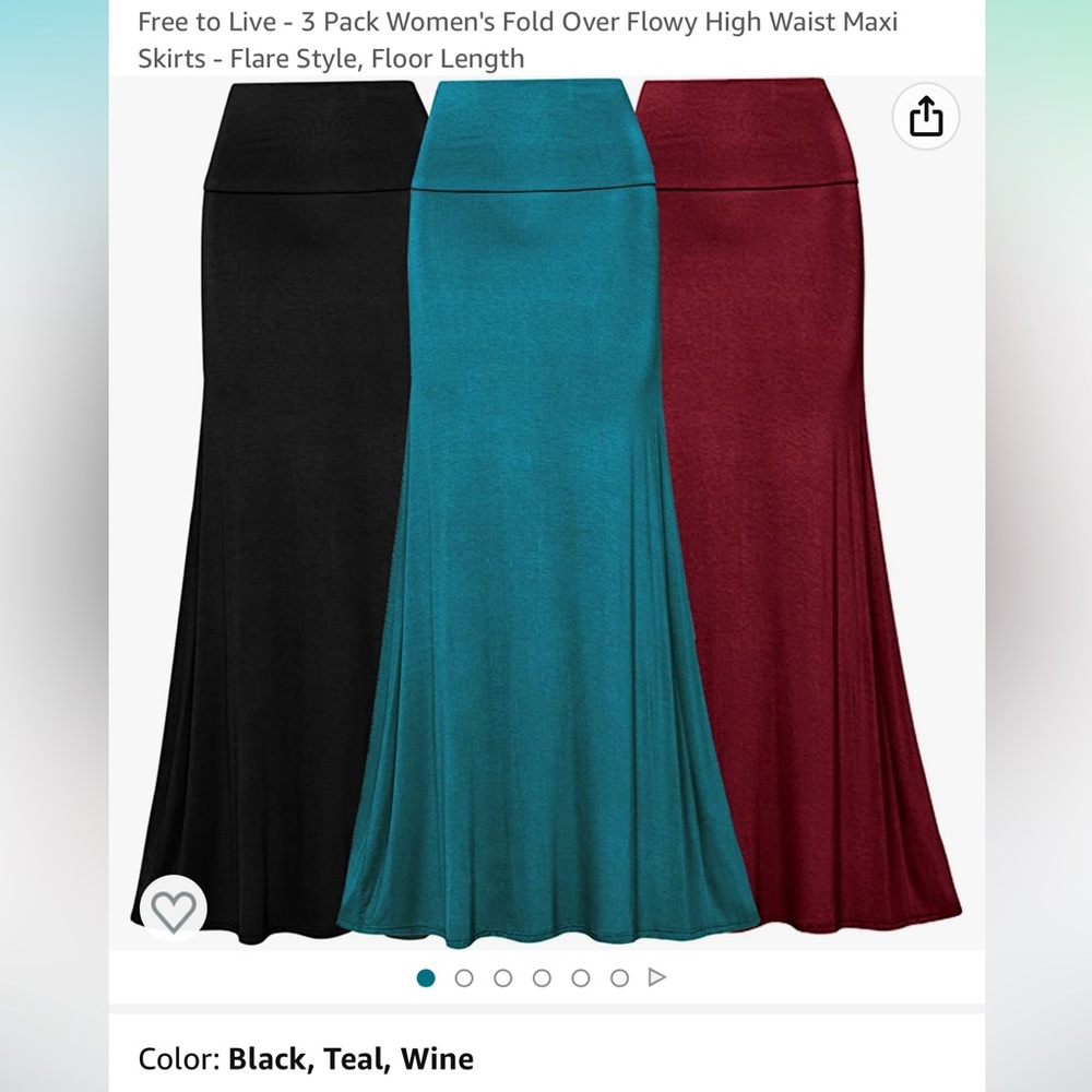 brand new unopened 3pack of maxi skirts size medium